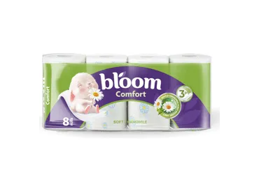 WC paber BLOOM Comfort Chamom.3kih 8rl