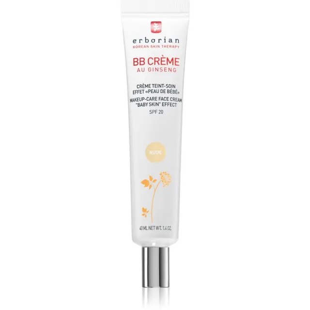 Erborian BB Cream Nahka täiustav BB kreem päikesekaitsefaktoriga 20 suur pakk varjund Nude 40 ml