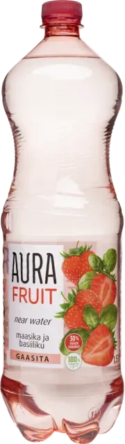 Aura Fruit Vesi Maasika-Basiiliku Gaasita 1,5L