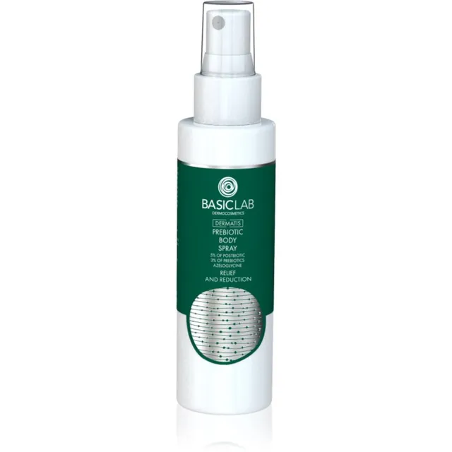 BasicLab Dermocosmetics Dermatis Rahustav ärritusevastane prebiootiline niisutuskreem pihustiga näole ja kehale 100 ml