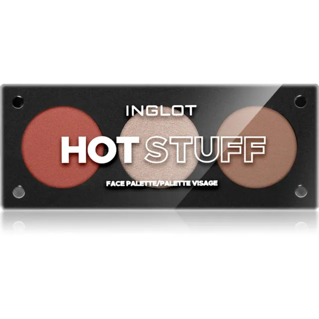 Inglot Face Palette Valgustpeegeldav kreem, päikesepuuder ja põsepuna varjund HOT STUFF 7.2 g