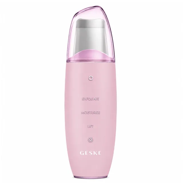 GESKE SmartAppGuided MicroCurrent Skin Scrubber & Blackhead Remover 9in1 Pink