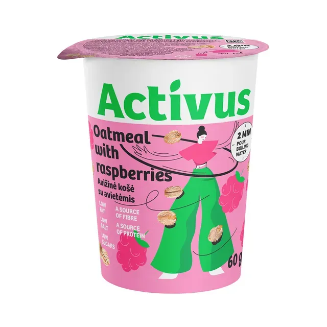 Kaerahelbepuder vaarikatega, tops, ACTIVUS, 60 g