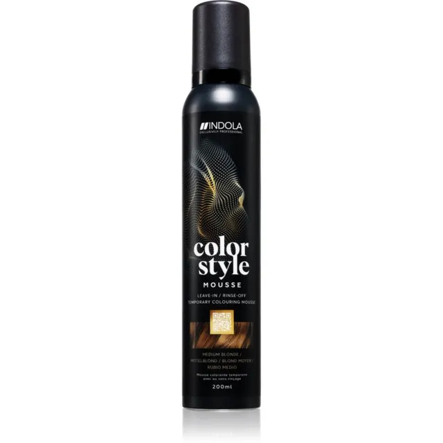 Indola Color Style Mousse Tooniv vaht juustele varjund Medium Blonde 200 ml