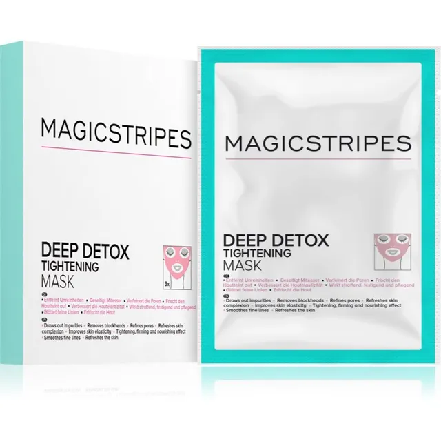 MAGICSTRIPES Deep Detox Detoksifitseeriv mask pinguldava toimega 3 tk