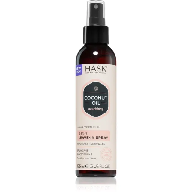 HASK Monoi Coconut Oil Juustesse jäetav pihusti säravate ja pehmete juuste jaoks 175 ml