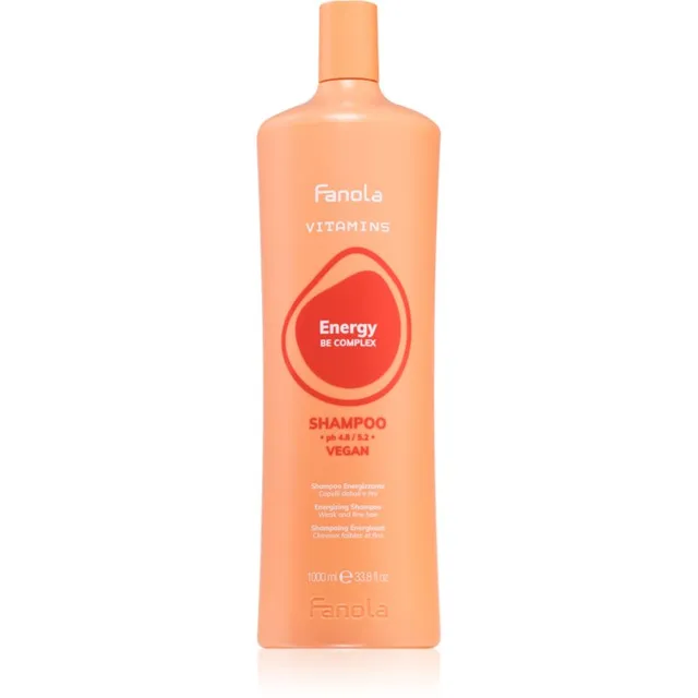Fanola Vitamins Energizing Shampoo Energiat andev šampoon nõrkadele välja langema kippuvatele juustele 1000 ml