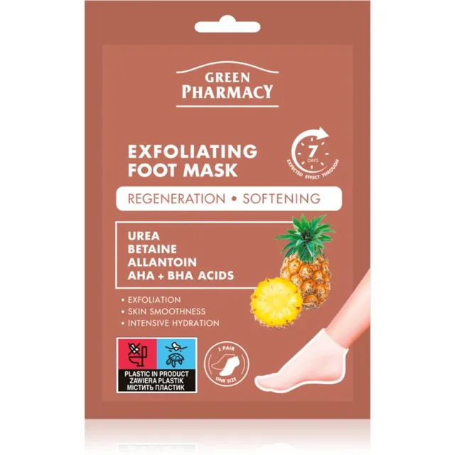 Green Pharmacy Foot Care Exfoliating Foot Mask Taastav mask jalgadele ja küüntele 2x20 ml