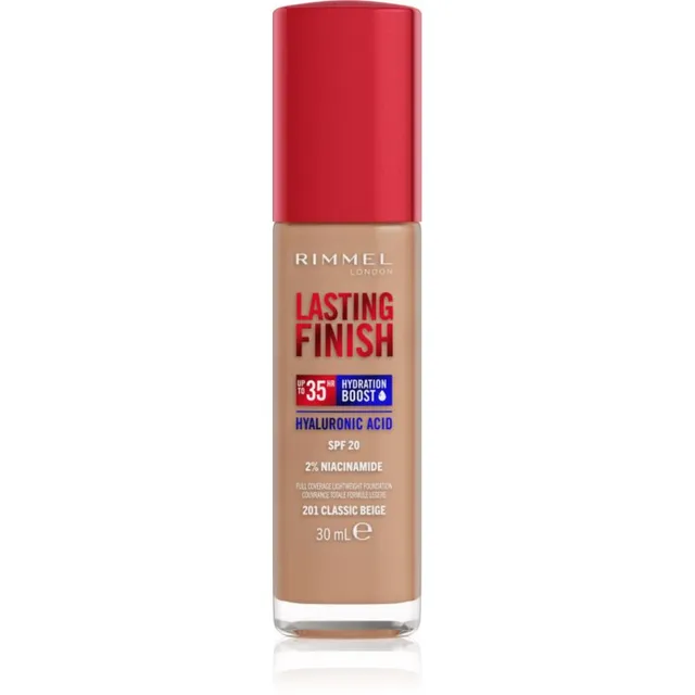 Rimmel Lasting Finish 35H Hydration Boost Niisutav jumestuskreem SPF 20 varjund 201 Classic Beige 30 ml