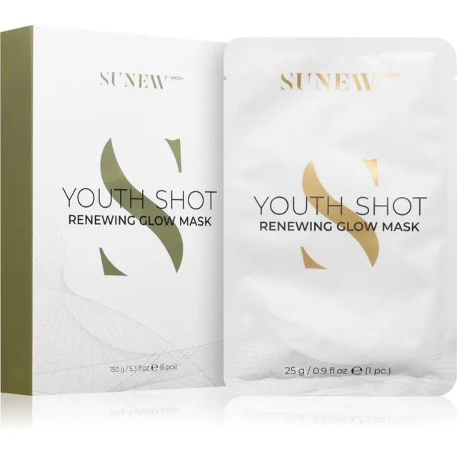 SUNEWMED+ Youth Shot Regenerating Glow Face Sheet Mask Lehtmask naha uuendamiseks 6 tk