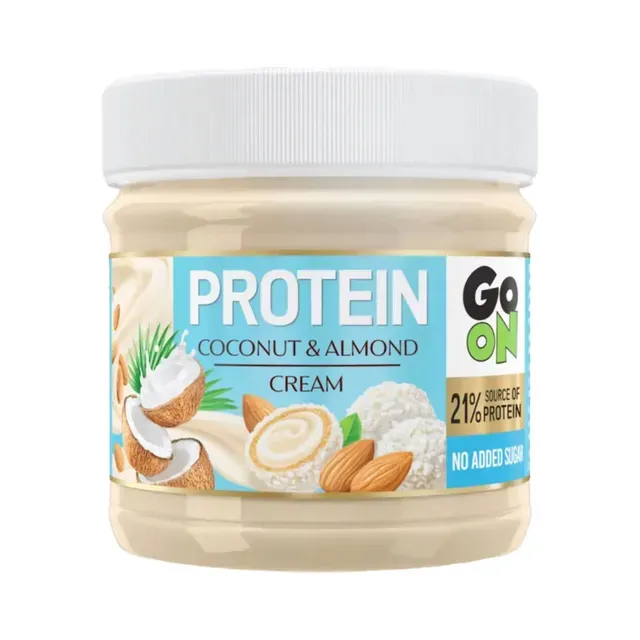 Proteiinikreem kookose ja röstitud mandlitega, ilma lisatud suhkruta, GO ON, 180g