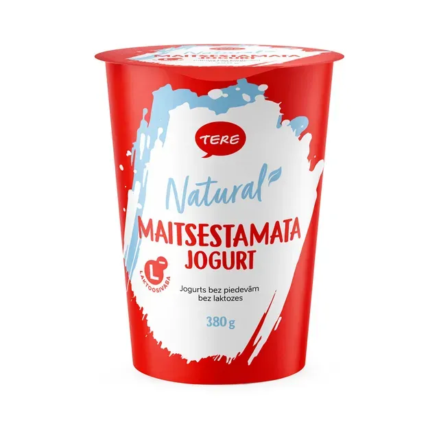 Jogurt Natural maitsestamata laktoosivaba, TERE, 380 g
