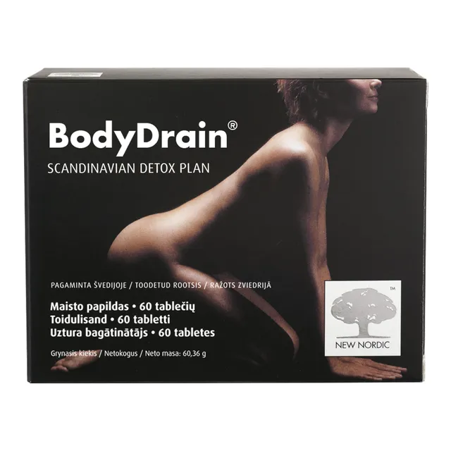 Bodydrain toidulisand organismi puhastamiseks 60tk