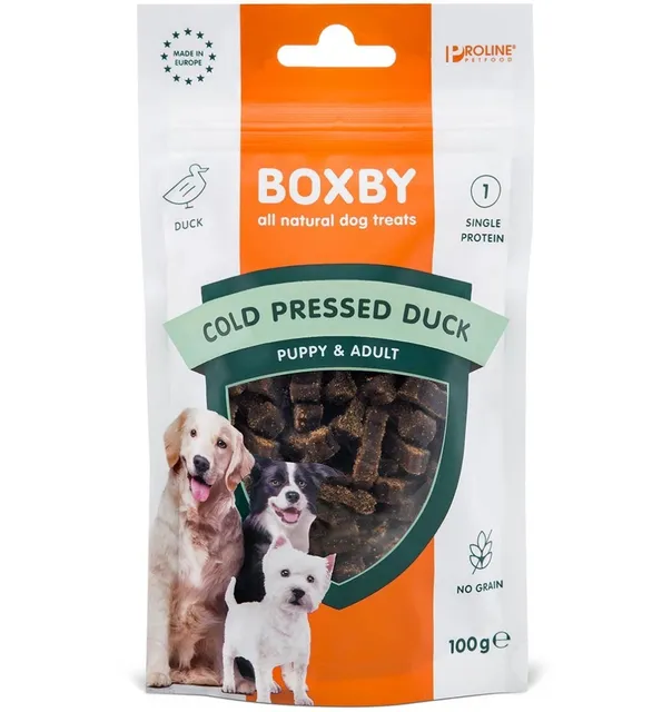 Boxby Cold Pressed Duck teraviljavaba naturaalne maius koerale, pardilihaga