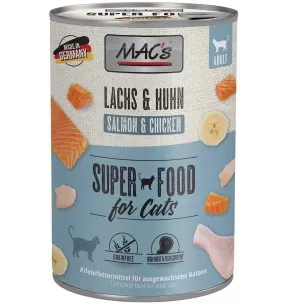 MAC's konserv kassile LÕHE ja KANALIHAGAGA teraviljavaba (Superfood MACs Cat Salmon & Chicken)