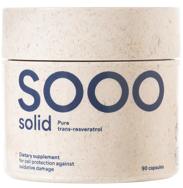 SOOO solid: Trans-resveratrool 99,42% puhtusega, 350 mg N90