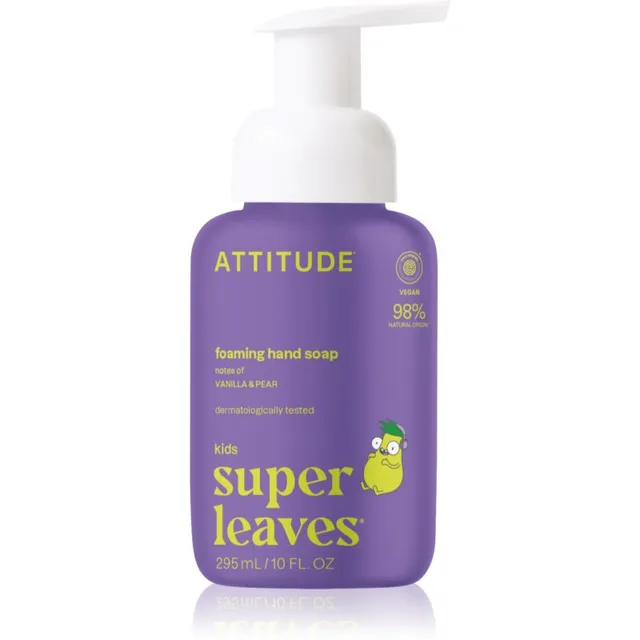 Attitude Super Leaves Kids Käteseep vanilli- ja pirnilõhnaga 295 ml