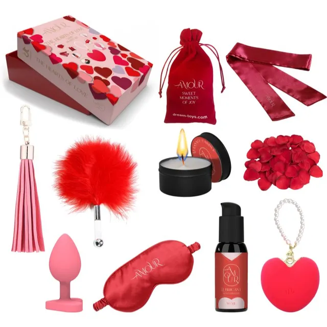 Dream Toys Amour The Hearts Of Love Happy Heart Kit erootiliste abivahendite komplekt 10 tk