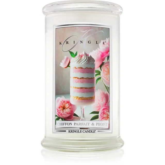 Kringle Candle Chiffon Parfait & Peony lõhnaküünal 623 g