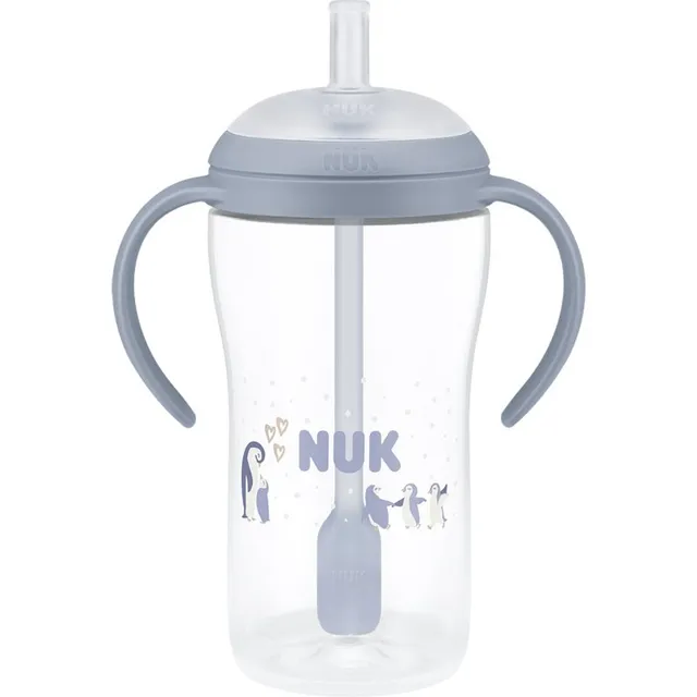 NUK Perfect Match Penguin pudel kõrrega 8m+ 1 tk