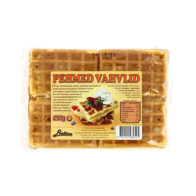Pehmed vahvlid, PRALINE, 250 g