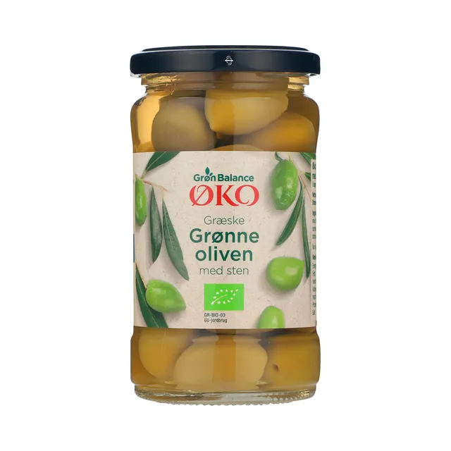 Rohelised kividega oliivid, GRØN BALANCE, 300 g