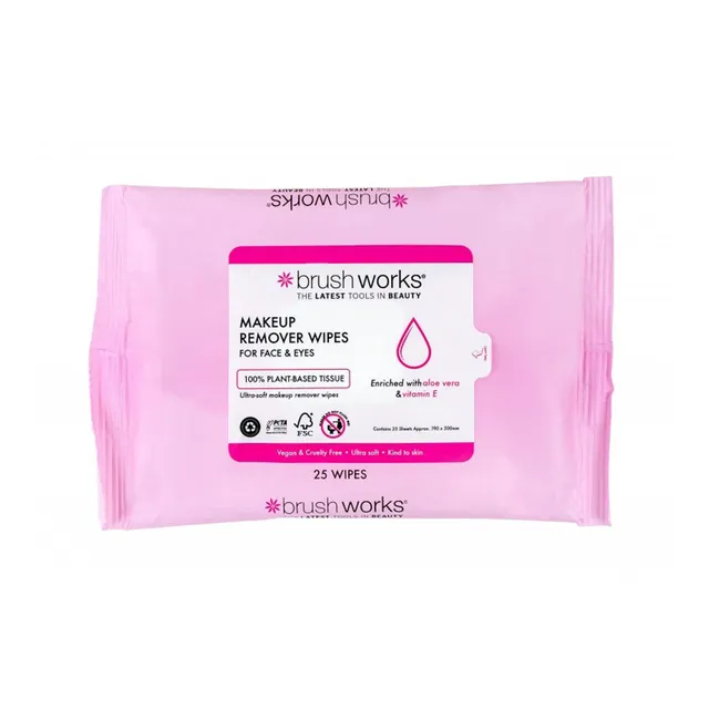 BRUSHWORKS Makeup Remover Wipes 25pcs