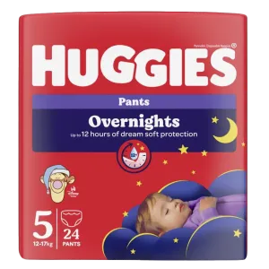 Huggies Overnights 5 p/mähk 12-17kg 24tk
