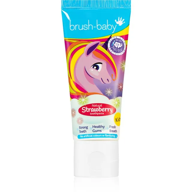 Brush Baby Natural Strawberry Laste hambapasta maasikamaitseline üle 3-aastastele 50 ml