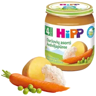 Juurviljapüree mahe 4+, HIPP, 125 g