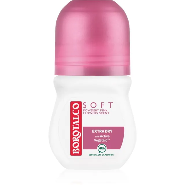 Borotalco Soft Talc & Pink Flower Talc & Pink Flower Rulldeodorant ilma alkoholita 50 ml