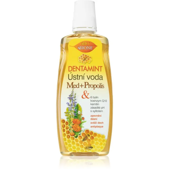 Bione Cosmetics Dentamint Honey + Propolis Suuloputusvesi maitse Honey + Propolis 500 ml