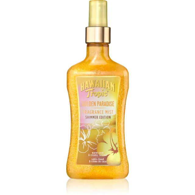 Hawaiian Tropic Perfumes Golden Paradise Shimmer Kehapihusti sädelusega naistele 250 ml