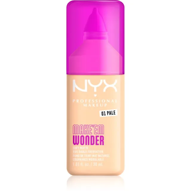 NYX Professional Makeup Make ‘Em Wonder Kerge matistav jumestuskreem varjund 01 Pale 30 ml