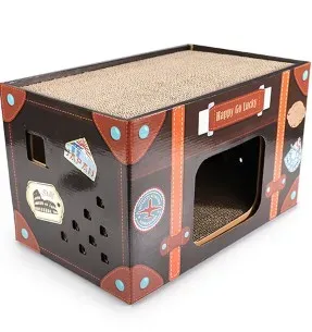 Kasside ronimispuu - kraapimisalus kartongist, naistenõgesega Happy Go Lucky Scratcher (AFP - Vintage)