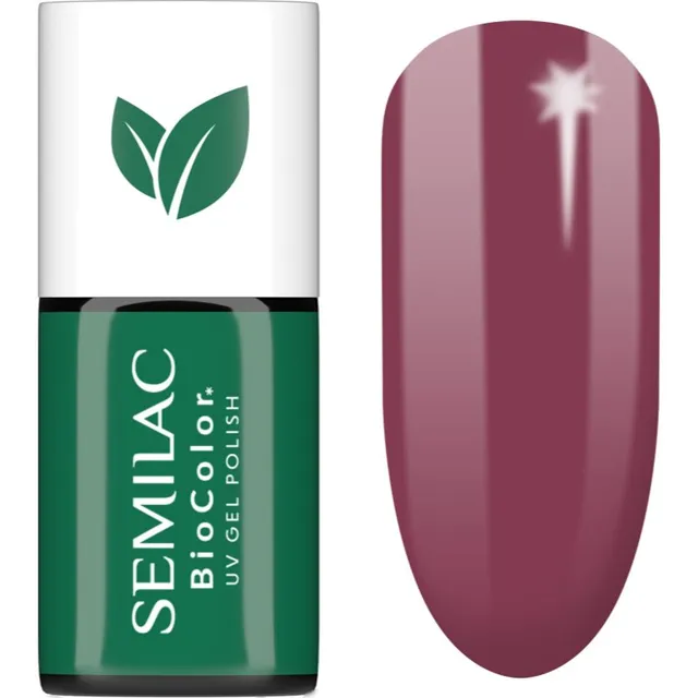 Semilac UV Hybrid BioColor Geelküünelakk UV / LED lambiga kasutamiseks varjund 718 Natural Cyclamen 7 ml