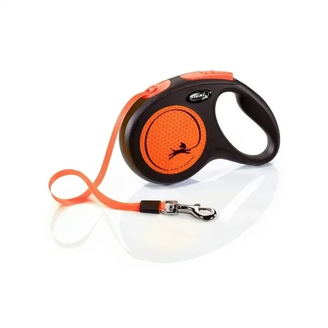 Flexi New Neon M lintrihm 5m/25kg oranž
