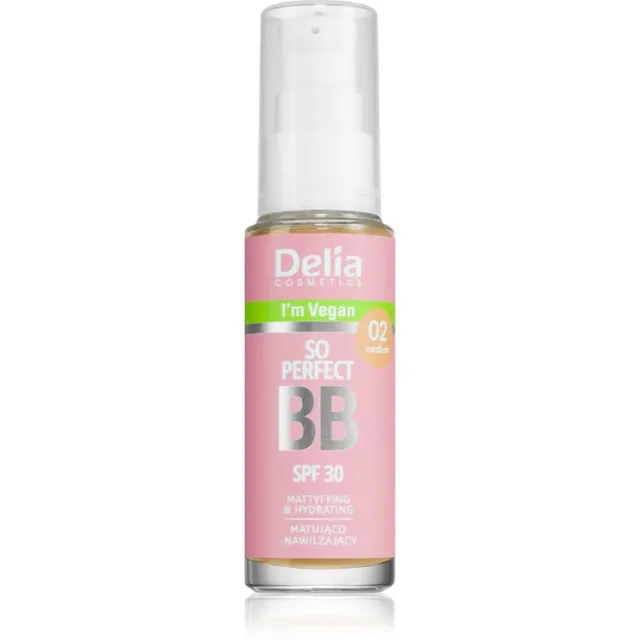 Delia Cosmetics BB So Perfect Matt BB kreem niisutava toimega varjund 02 Medium 30 ml