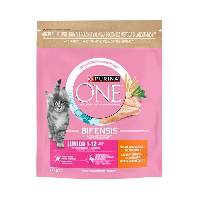 Kuivtoit Junior täissööt kassipoegadele kanaga, PURINA ONE, 750 g