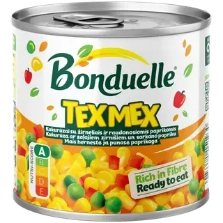 Mais, hernes ja paprika, BONDUELLE, 425 ml