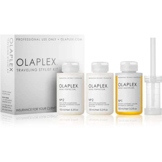 Olaplex Traveling Stylist Kit Reisikomplekt blondeeritud, värvitud ja keemiliselt töödeldud juustele naistele