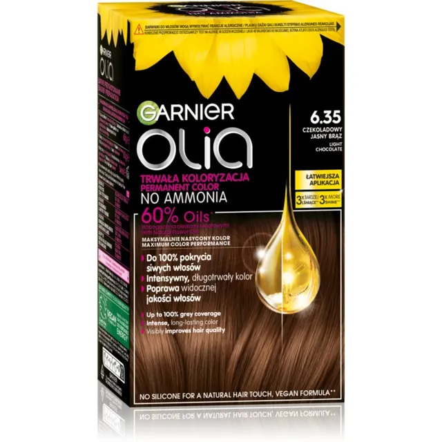 Garnier Olia Püsijuuksevärv varjund 6.35 Light Chocolate 1 tk