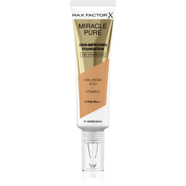 Max Factor Miracle Pure Skin Kauapüsiv jumestuskreem SPF 30 varjund 70 Warm Sand 30 ml