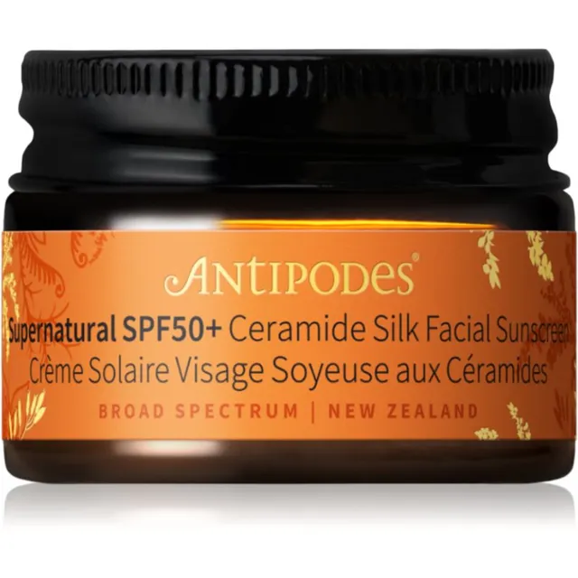 Antipodes Supernatural SPF50+ Ceramide Silk Facial Sunscreen Kaitsev näokreem keramiididega SPF 50+ 15 ml