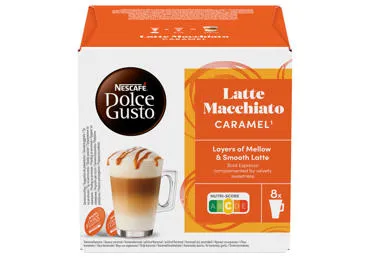 Kohvikapslid NESCAFE Dolce Gusto Caramel Latte Macchiato 8+8x9.1g

