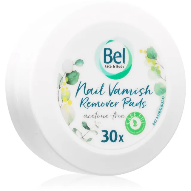 Bel Face & Body Värvitu küünelakieemaldaja 30 tk