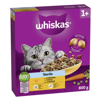 Kassit. kanaga ster.kass. Whiskas Adult 800g