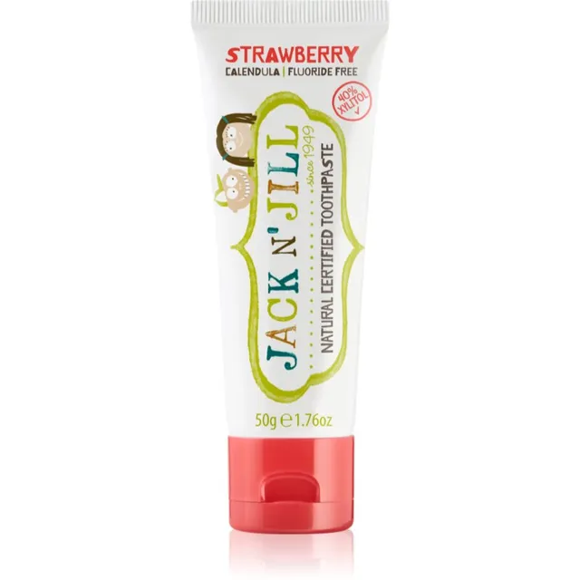 Jack N’ Jill Natural Looduslik hambapasta lastele maitse Strawberry 50 g