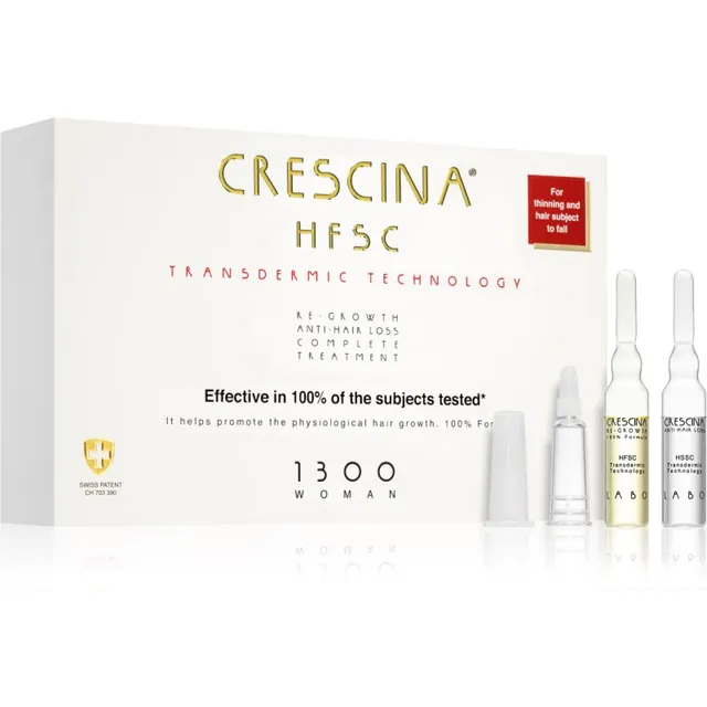 Crescina Transdermic 1300 Re-Growth and Anti-Hair Loss Juuste kasvu turgutav hooldus juuste väljalangemise vastu naistele 20x3.5 ml