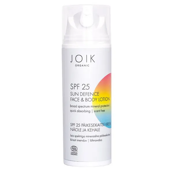 JOIK ORGANIC päikesekaitse kreem näole ja kehale SPF25 150ml